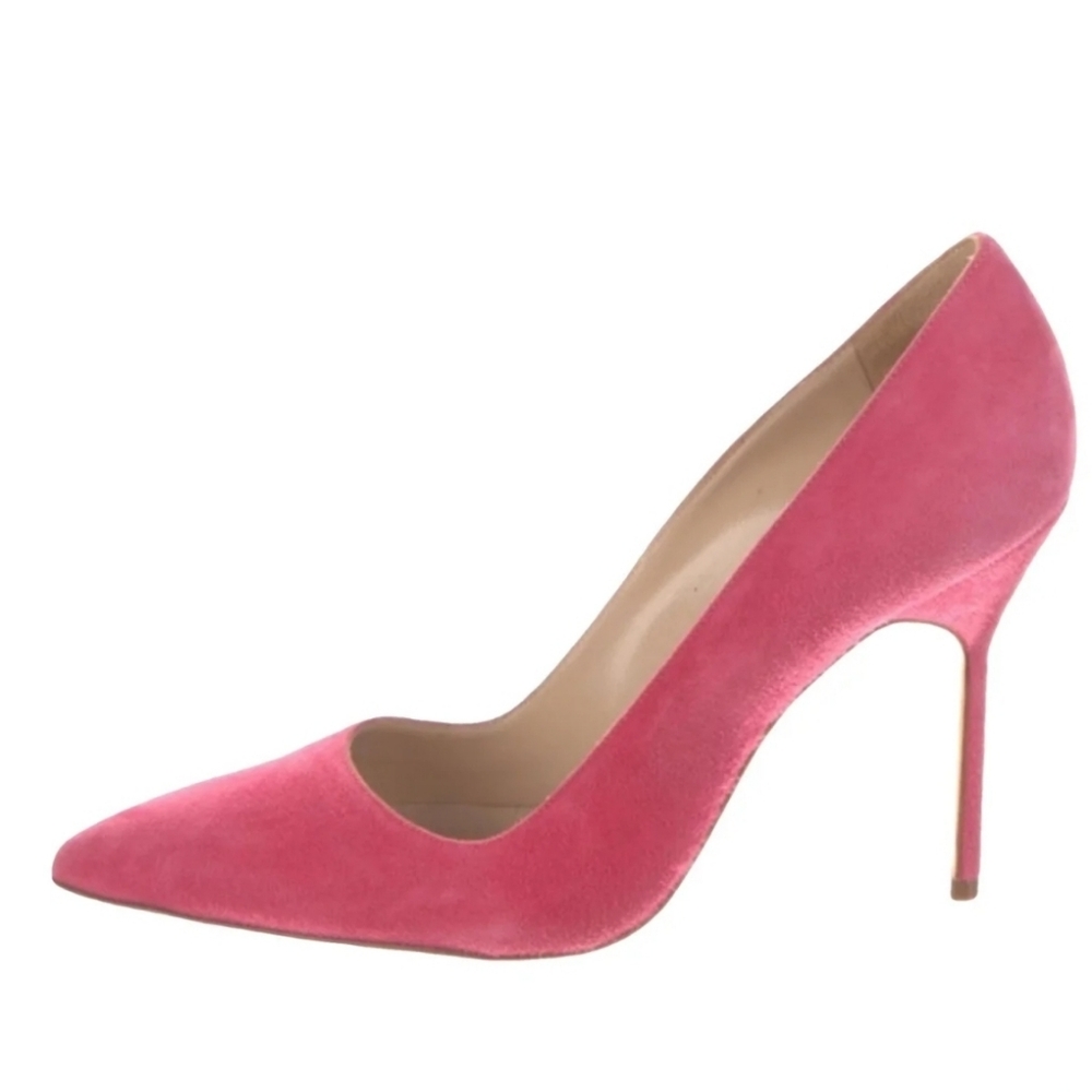 Manolo Blahnik BB Suede 105mm Pump Watermelon/pink size 37.5